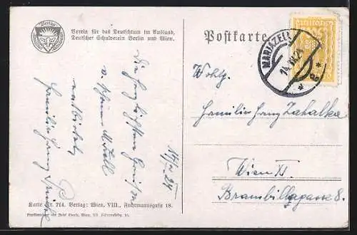 AK Deutscher Schulverein Nr. 714: Gösing, Panorama mit dem Ötscher