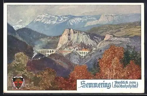 AK Deutscher Schulverein Nr. 450: Semmering, Ausblick vom Südbahnhotel