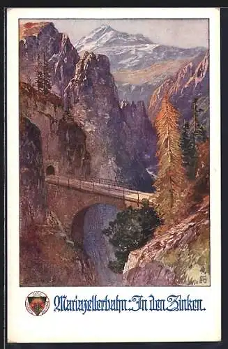 AK Deutscher Schulverein Nr. 716: Mariazellerbahn, In den Zinken, Brücke