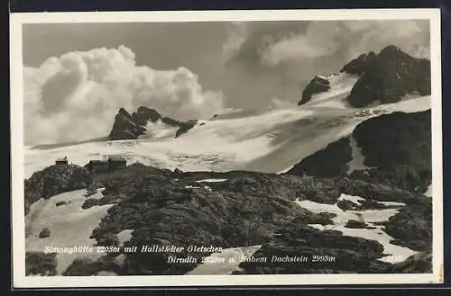 AK Simonyhütte mit Hallstädter Gletscher, Dirndln und Hohem Dachstein