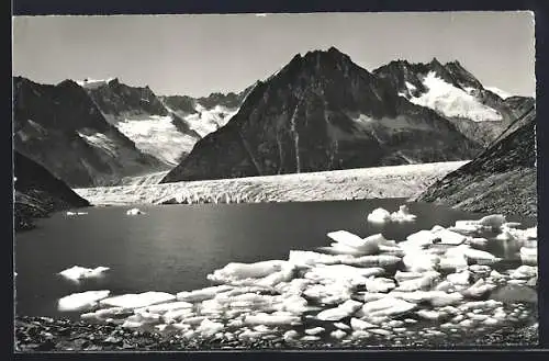 Foto-AK Emanuel Gyger: Märjelensee am Gr. Aletschgletscher