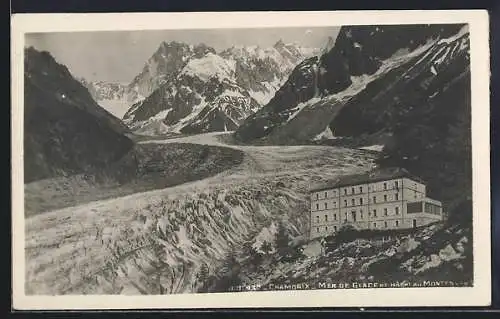 AK Chamonix, Mer de Glace et Hotel du Montenuer, Gletscher