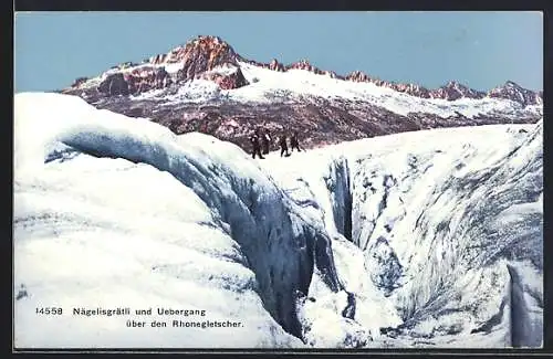 AK Nägelisgrätli und Übergang über den Rhonegletscher