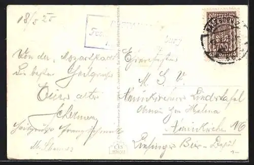 AK Salzburg, Festung Hohensalzburg und Gaisberg v. d. Richterhöhe