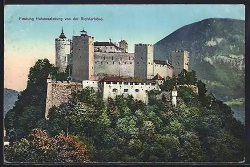 AK Salzburg, Festung Hohensalzburg von der Richterhöhe