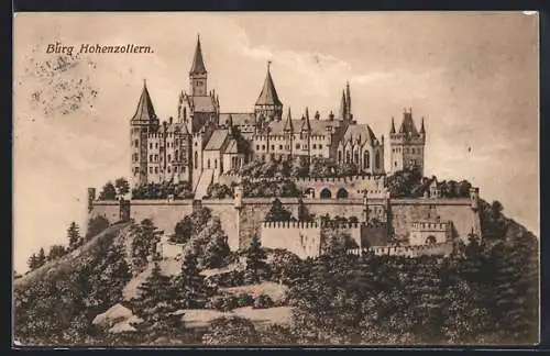 AK Ansicht der Burg Hohenzollern