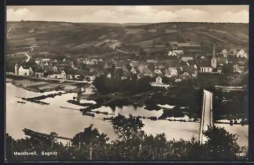 AK Marktbreit, Segnitz, Teilansicht mit Kirche