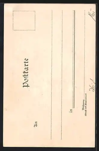 Künstler-Lithographie Arthur Thiele: Durch die Welt mit Sang und Klang..., Wandervögel