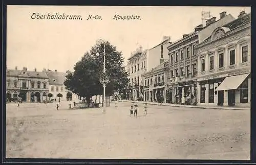 AK Oberhollabrunn /N.Oe., Hauptplatz mit Konditorei A. Lackner