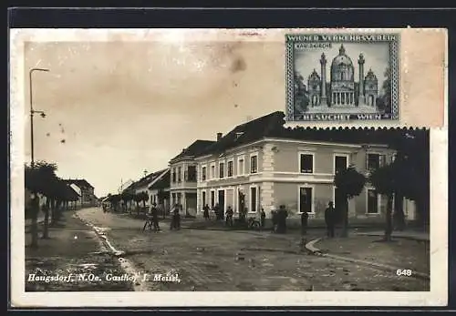 AK Haugsdorf /N. Oe., Der Gasthof J. Meissl