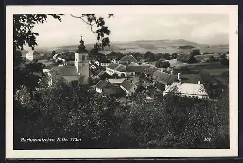 AK Hochneukirchen /N.Oe., Ortsansicht vom Berg aus