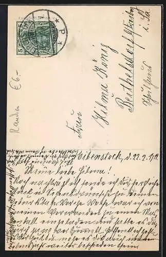 Foto-AK NPG NR: 3394, Junge mit Mütze und Pfeife