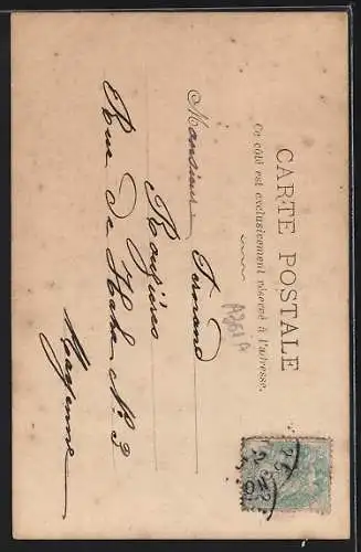 AK Kind mit Zylinder raucht eine Pfeife