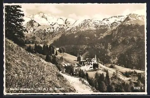 AK Niederrickenbach, Ortsansicht mit Brisen