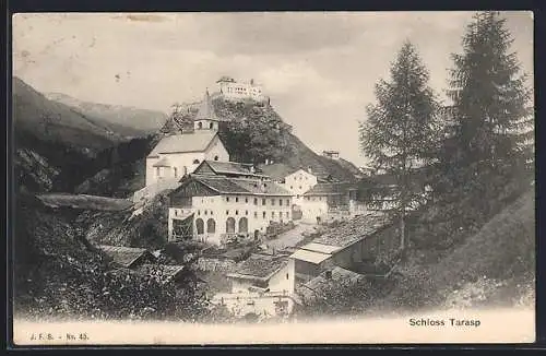 AK Tarasp, Ortsansicht mit dem Schloss