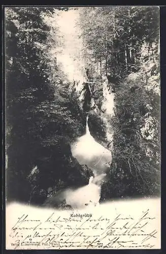AK Kohlgrübli, Blick auf den Wasserfall