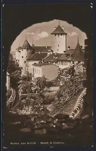 AK Murten, Durchblick zum Schloss