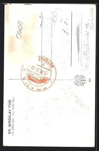 Künstler-AK Dr. Miroslav Tyrs, Sokol Turnbewegung