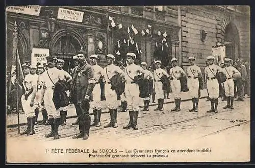 AK Fete Fédérale des Sokols, les Gymnastes francais en attendant le défilé