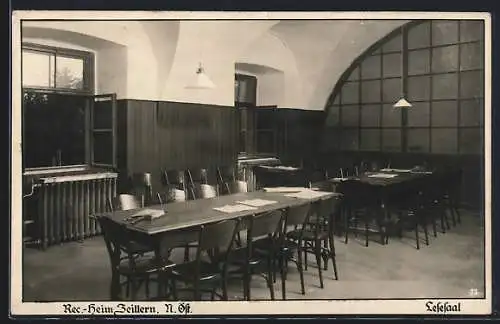 AK Zeillern /N. Ö., Rec.-Heim Zeillern, Im Lesesaal