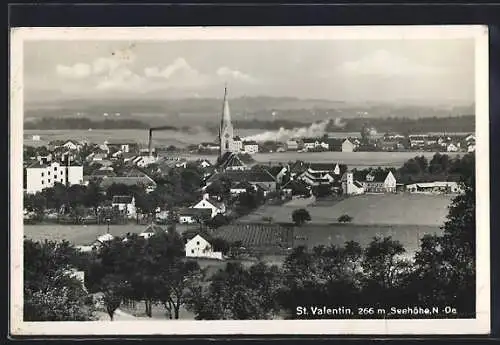 AK St. Valentin /N. Ö., Gesamtansicht aus der Vogelschau