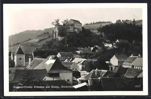 AK Krumau am Kamp, Teilansicht mit Ruine