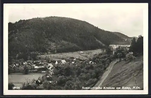 AK Krumau am Kamp, Ortsansicht aus der Vogelschau