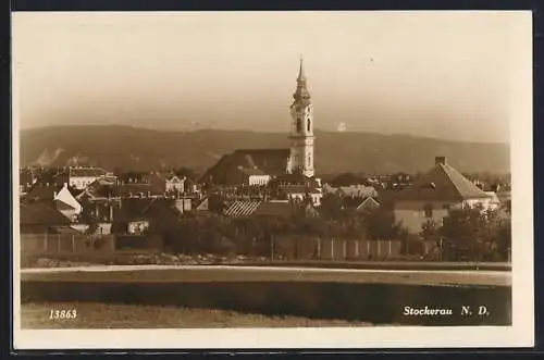 AK Stockerau, Panorama mit Kirche