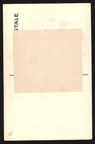 Foto-Collage-AK Zwei Geschwister im Hufeisen-Rahmen mit Blüten