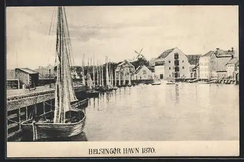 AK Helsingor, Havn 1870