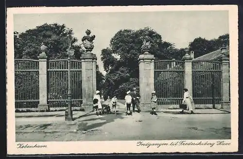 AK Kobenhavn, Indgangen til Frederiksberg Have