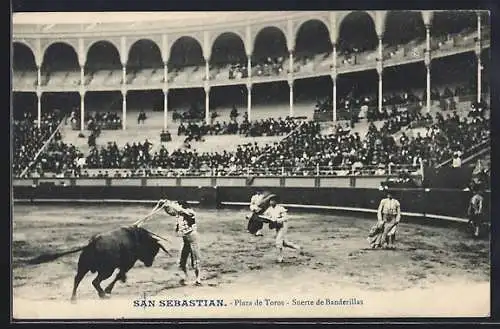 AK San Sebastian, Plaza de Toros, Suerte de Banderillas