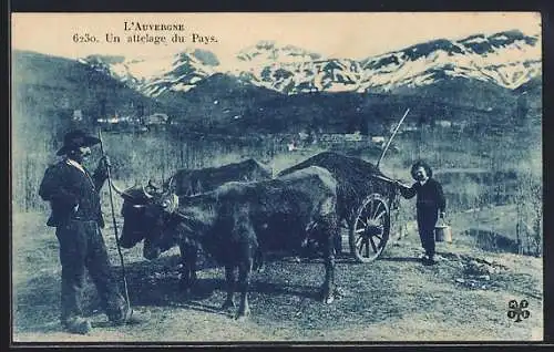 AK Auvergne, Un attelage du Pays