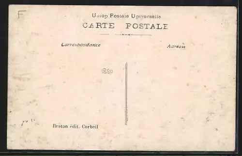 AK Corbeil, Inondations de 1910, Rue Galighani