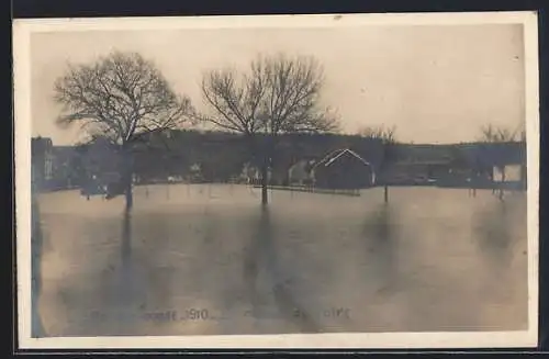 AK Corbeil, Les Inondations de 1910, Le champ de foire