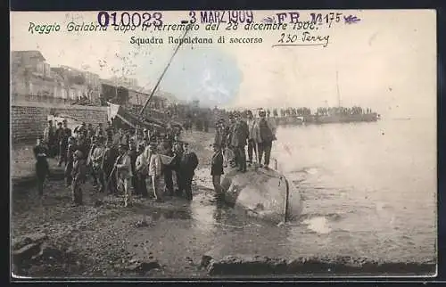 AK Reggio Calabria, Il terremoto del 1908, Squadra Napoletana di soccorso