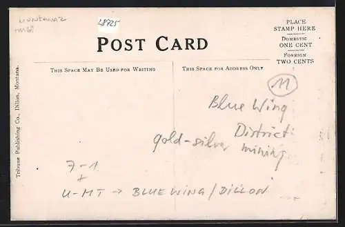 AK Blue Wing, MT, New Departure Mine