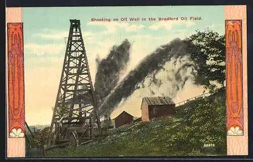 AK Bradford, PA, Oil Well in the Bradford Oil Field