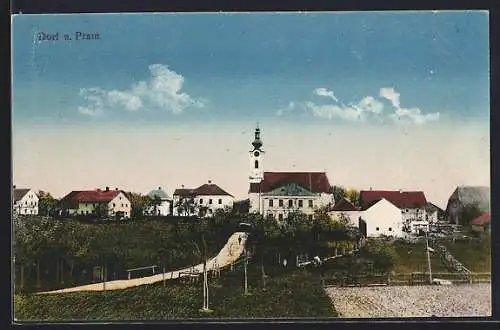 AK Dorf a. Pram, Teilansicht mit Kirche