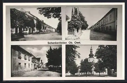 AK Schenkenfelden, Strassenansichten, Blick zur Kirche