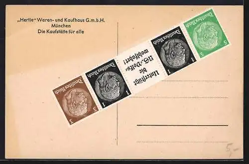 AK München, Waren-und Kaufhaus Hertie G. m. b. H. am Bahnhofsplatz
