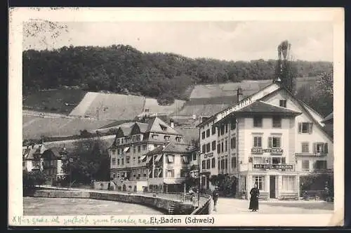 AK Baden-Ennetbaden, Bad-Hotel Hirschen / Hotel du Cerf