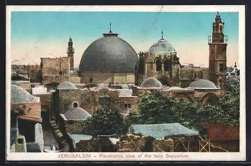 AK Jerusalem, Panoramic view of the holy Sepulchre