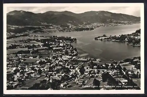 AK Rottach-Egern am Tegernsee, Teilansicht vom Flugzeug aus