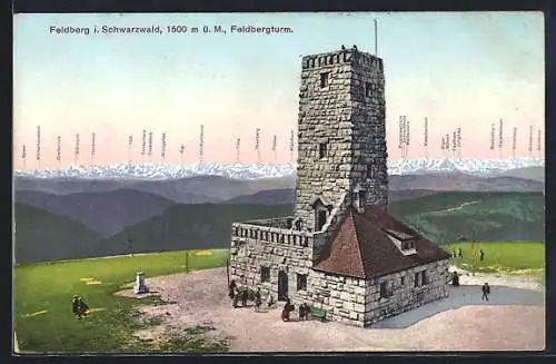 AK Feldberg / Schwarzwald, Blick auf den Feldbergturm