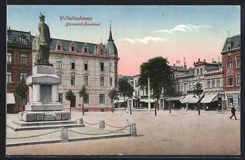 AK Wilhelmshaven, Bismarck-Denkmal auf dem Bismarckplatz