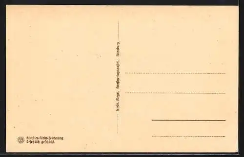 Steindruck-AK Anton Hoffmann - München: Nürnberg, Partie an der Kaiserstallung