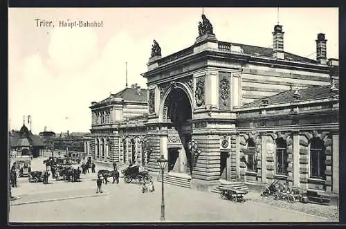 AK Trier, der Hauptbahnhof