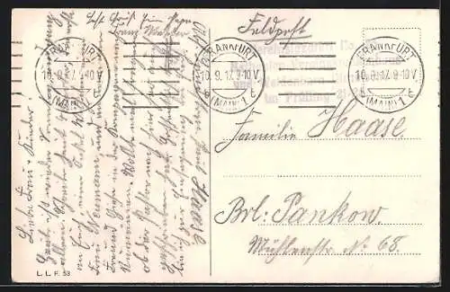 AK Frankfurt a. Main, Strassenbahn an der Zeil