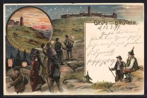 Lithographie Brocken, Brockenhotel